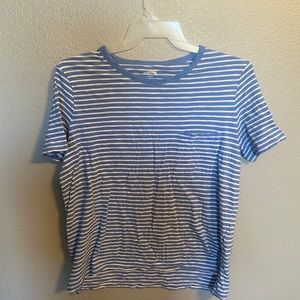 Old navy white and blue striped shirt